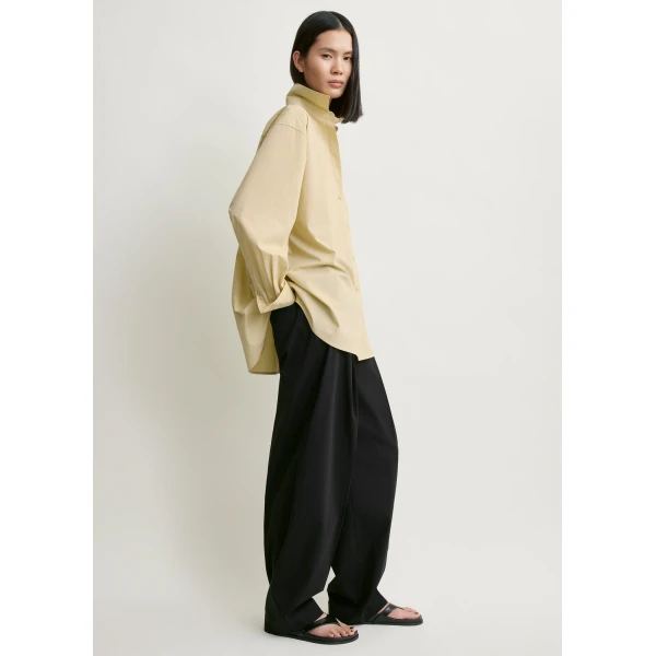 Totême Classic tumbled shirt in Peanut - Tops - Scandinavian Minimalist Luxury at Luxury Shoes 
