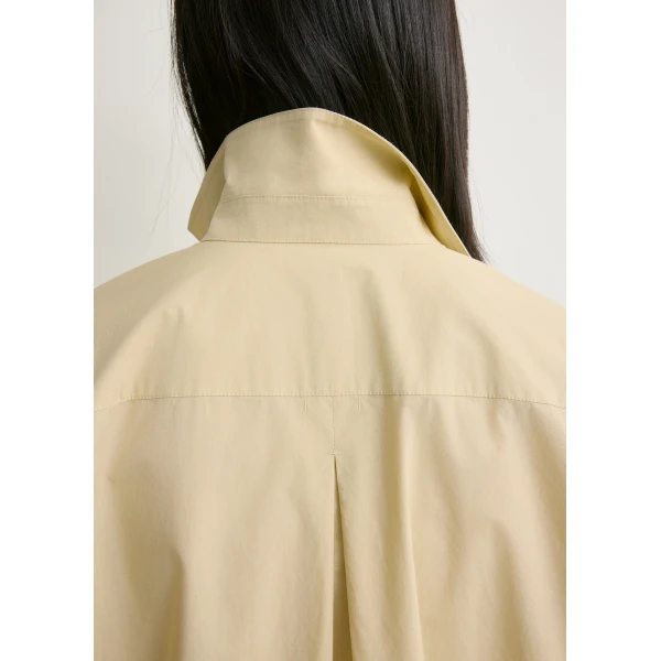 Totême Classic tumbled shirt in Peanut - Tops - Scandinavian Minimalist Luxury at Luxury Shoes 