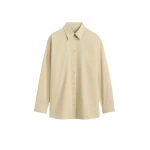 Toteme-Classic-tumbled-shirt-in-Peanut85722_nobg Totême Classic tumbled shirt in Peanut - Tops - Scandinavian Minimalist Luxury at Luxury Shoes