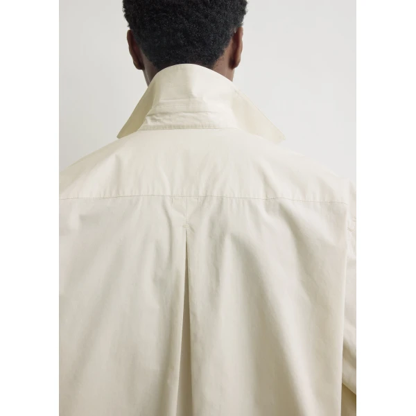 Totême Classic tumbled shirt in Pebble - Tops - Scandinavian Minimalist Luxury at Luxury Shoes 