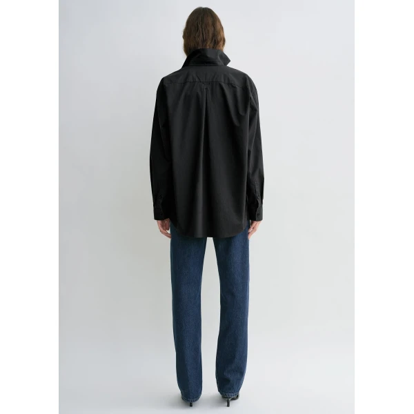 Totême Classic tumbled shirt in Washed black - Tops - Scandinavian Minimalist Luxury at Luxury Shoes 
