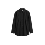 Totême Classic tumbled shirt in Washed black - Tops - Scandinavian Minimalist Luxury at Luxury Shoes 