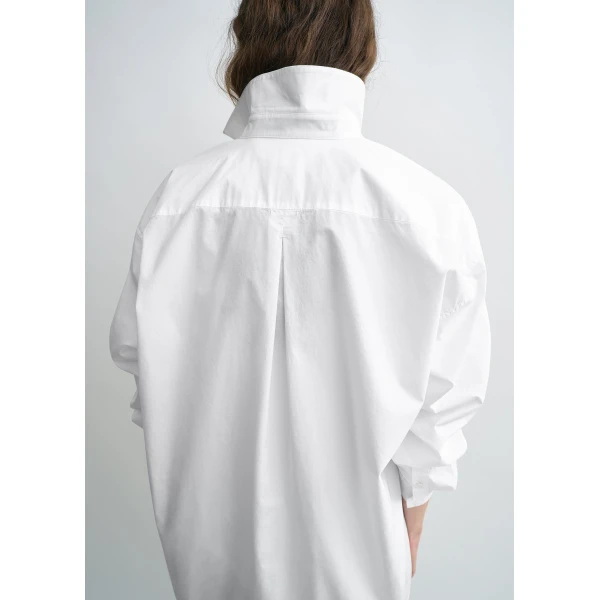 Totême Classic tumbled shirt in White - Tops - Scandinavian Minimalist Luxury at Luxury Shoes 