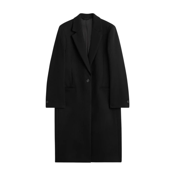Totême Classic winter coat in Black - Coats - Scandinavian Minimalist Luxury at Luxury Shoes 