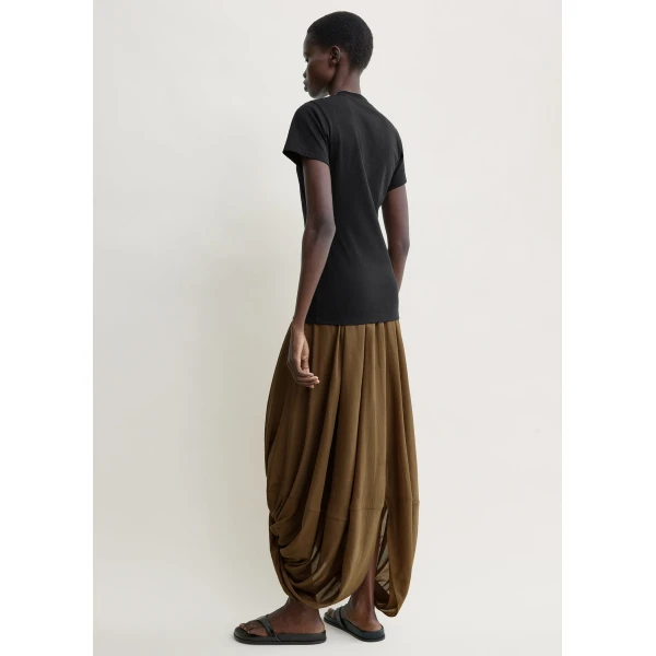 Totême Cocoon skirt in Walnut - Skirts - Scandinavian Minimalist Luxury at Luxury Shoes 