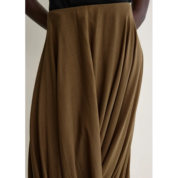 Totême Cocoon skirt in Walnut - Skirts - Scandinavian Minimalist Luxury at Luxury Shoes 