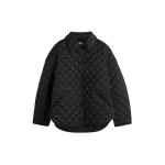 Totême Collared quilted jacket in Black - Jackets - Scandinavian Minimalist Luxury at Luxury Shoes 