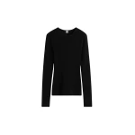 Totême Compact cotton top in Black - Knitwear - Scandinavian Minimalist Luxury at Luxury Shoes 