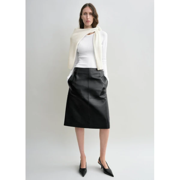 Totême Compact cotton top in White - Knitwear - Scandinavian Minimalist Luxury at Luxury Shoes 