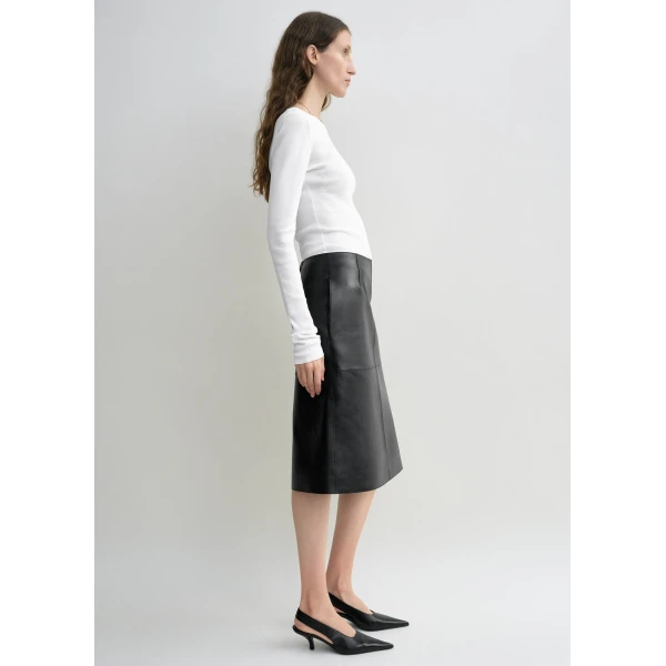 Totême Compact cotton top in White - Knitwear - Scandinavian Minimalist Luxury at Luxury Shoes 