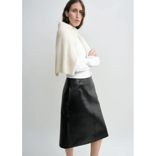 Totême Compact cotton top in White - Knitwear - Scandinavian Minimalist Luxury at Luxury Shoes 
