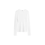 Totême Compact cotton top in White - Knitwear - Scandinavian Minimalist Luxury at Luxury Shoes 