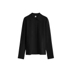Totême Compact knit buttoned top in Black - Knitwear - Scandinavian Minimalist Luxury at Luxury Shoes 