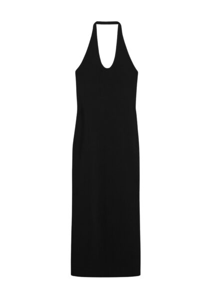 Totême Compact knit halter dress in Black - Dresses - Scandinavian Minimalist Luxury at Luxury Shoes 