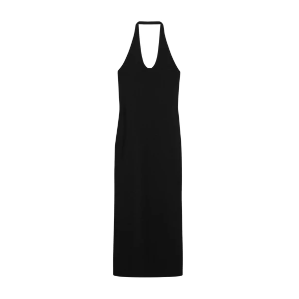 Totême Compact knit halter dress in Black - Dresses - Scandinavian Minimalist Luxury at Luxury Shoes 