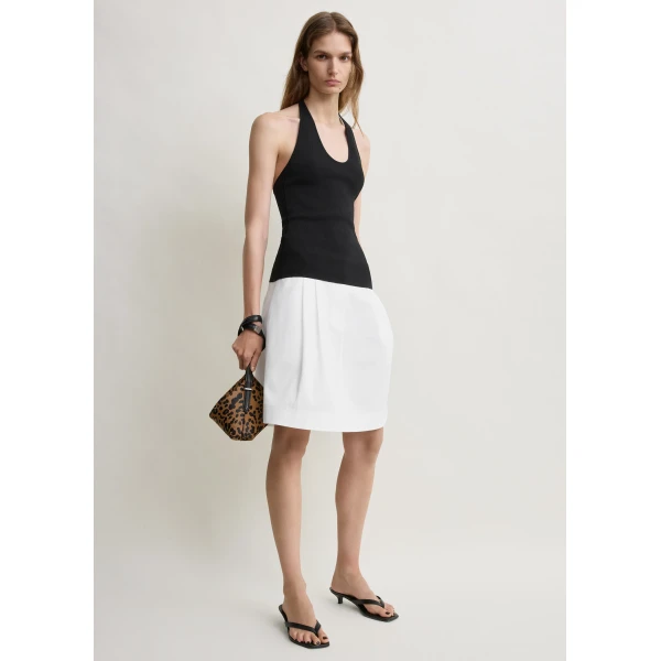 Totême Compact knit halter top in Black - Tops - Scandinavian Minimalist Luxury at Luxury Shoes 