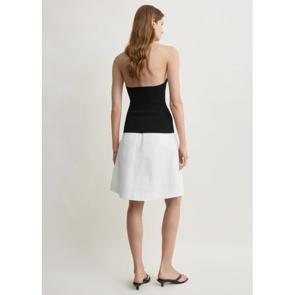 Totême Compact knit halter top in Black - Tops - Scandinavian Minimalist Luxury at Luxury Shoes 