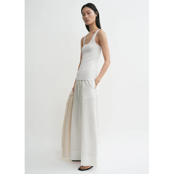 Totême Compact knit tank in White - Knitwear - Scandinavian Minimalist Luxury at Luxury Shoes 