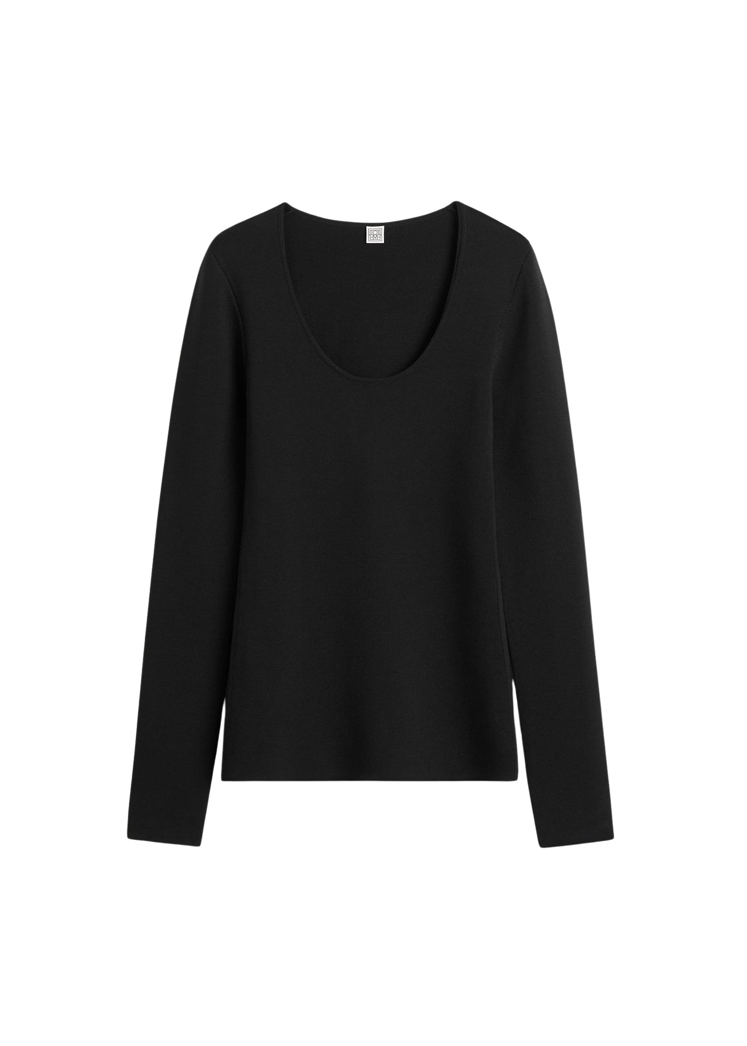Toteme-Compact-knit-top-in-Black88330_nobg Totême Compact knit top in Black - Knitwear - Scandinavian Minimalist Luxury at Luxury Shoes