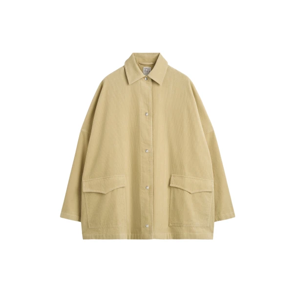Totême Cord overshirt jacket in Beige - Jackets - Scandinavian Minimalist Luxury at Luxury Shoes 