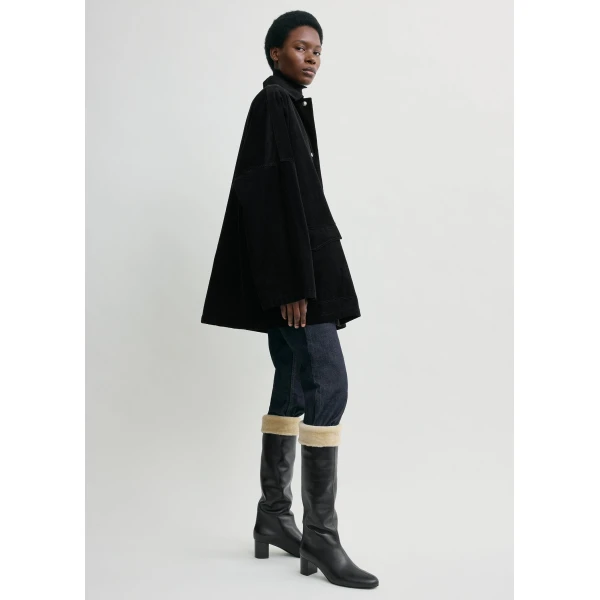 Totême Cord overshirt jacket in Black - Jackets - Scandinavian Minimalist Luxury at Luxury Shoes 