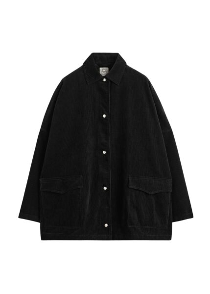 Totême Cord overshirt jacket in Black - Jackets - Scandinavian Minimalist Luxury at Luxury Shoes 