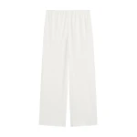 Totême Cotton silk pj bottoms in Off-white - Pants - Scandinavian Minimalist Luxury at Luxury Shoes 