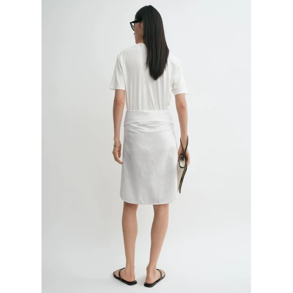 Totême Cotton silk tee in Off-white - Tops - Scandinavian Minimalist Luxury at Luxury Shoes 