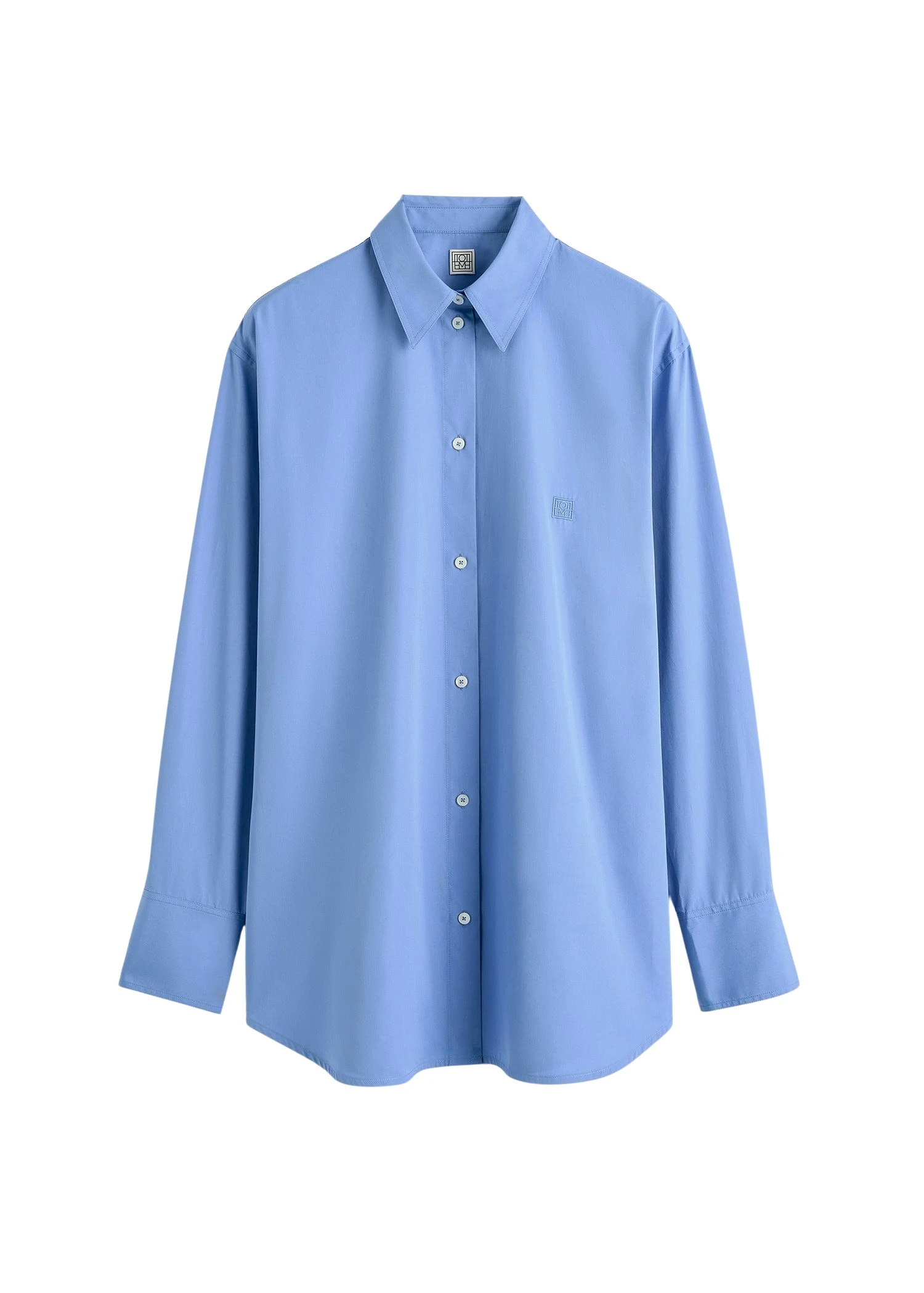 Toteme-Cotton-summer-shirt-in-Cornflower52363_nobg Totême Cotton summer shirt in Cornflower - Tops - Scandinavian Minimalist Luxury at Luxury Shoes