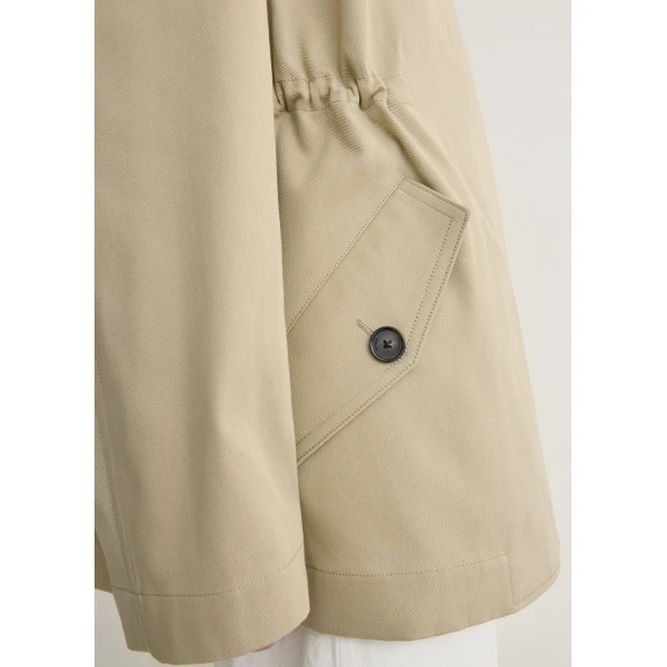 Totême Cotton twill jacket in Cashew - Jackets - Scandinavian Minimalist Luxury at Luxury Shoes 