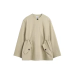 Totême Cotton twill jacket in Cashew - Jackets - Scandinavian Minimalist Luxury at Luxury Shoes 