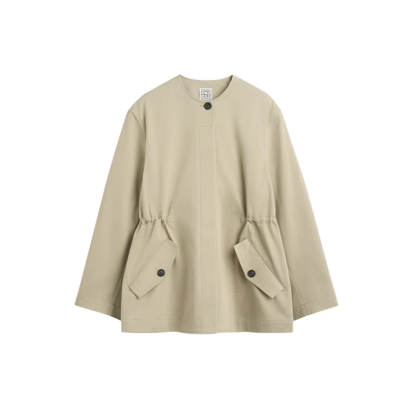 Totême Cotton twill jacket in Cashew - Jackets - Scandinavian Minimalist Luxury at Luxury Shoes 