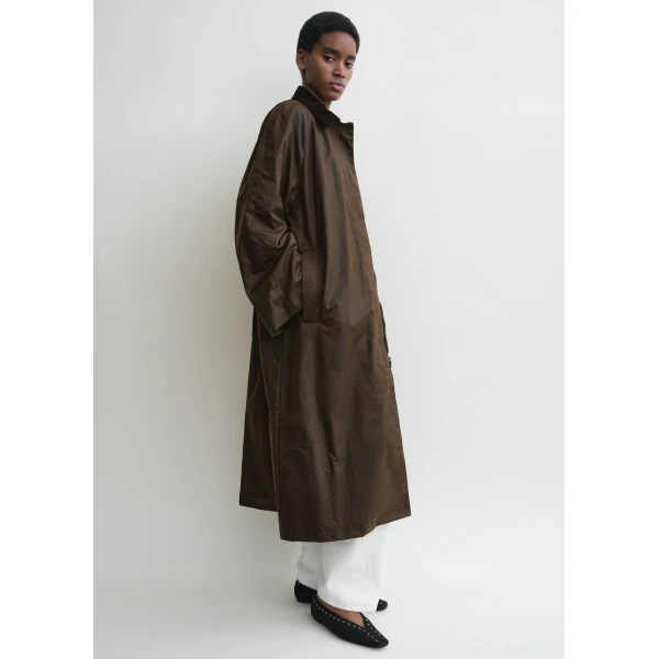 Totême Country coat in Bark - Coats - Scandinavian Minimalist Luxury at Luxury Shoes 