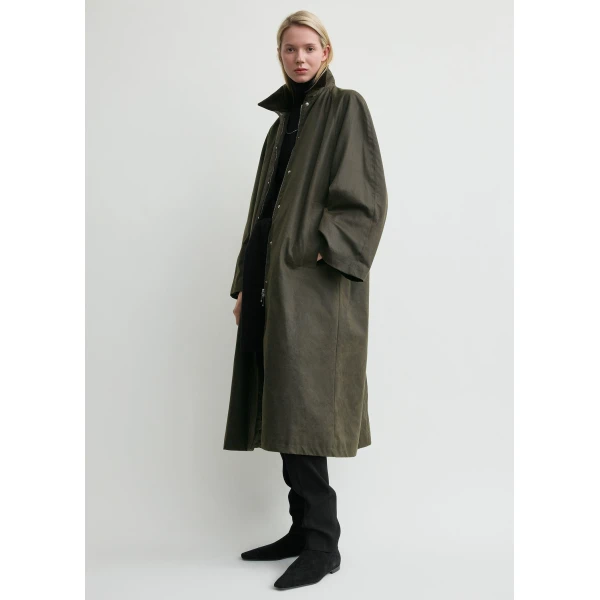 Totême Country coat in Forest - Coats - Scandinavian Minimalist Luxury at Luxury Shoes 