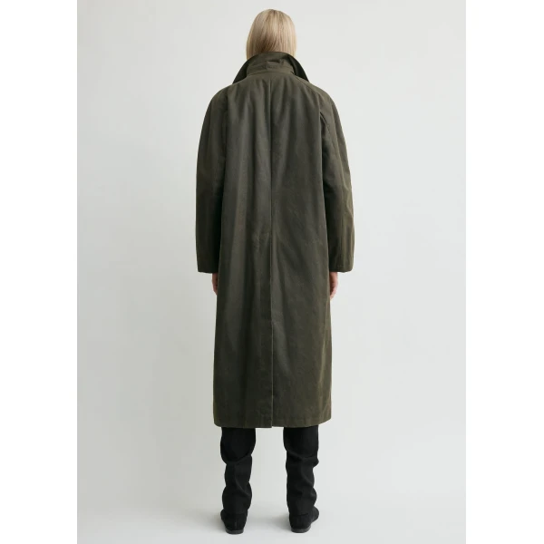 Totême Country coat in Forest - Coats - Scandinavian Minimalist Luxury at Luxury Shoes 