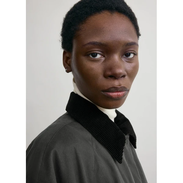 Totême Country coat in Washed black - Coats - Scandinavian Minimalist Luxury at Luxury Shoes 