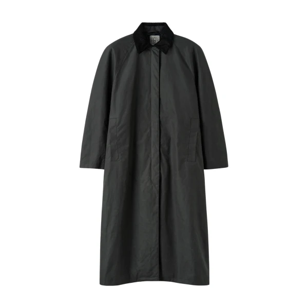Totême Country coat in Washed black - Coats - Scandinavian Minimalist Luxury at Luxury Shoes 