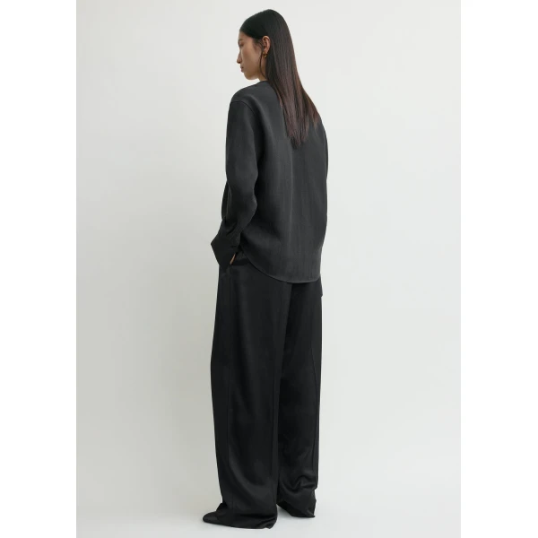 Totême Cowl blouse in Black - Tops - Scandinavian Minimalist Luxury at Luxury Shoes 