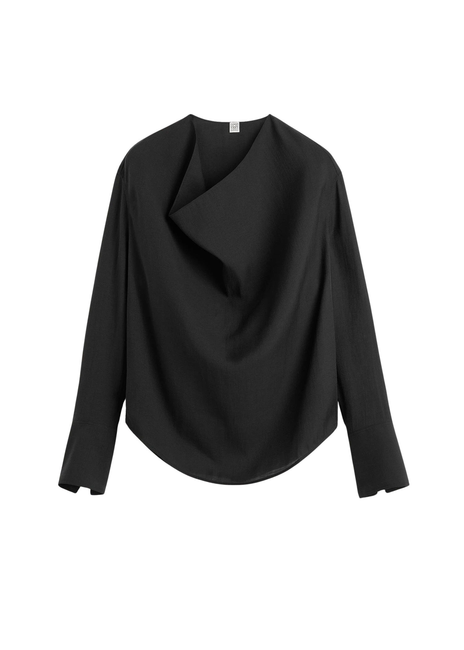 Toteme-Cowl-blouse-in-Black83966_nobg Totême Cowl blouse in Black - Tops - Scandinavian Minimalist Luxury at Luxury Shoes