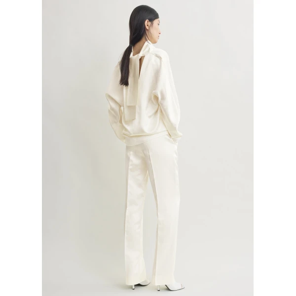 Totême Cowl neck blouse in White - Tops - Scandinavian Minimalist Luxury at Luxury Shoes 