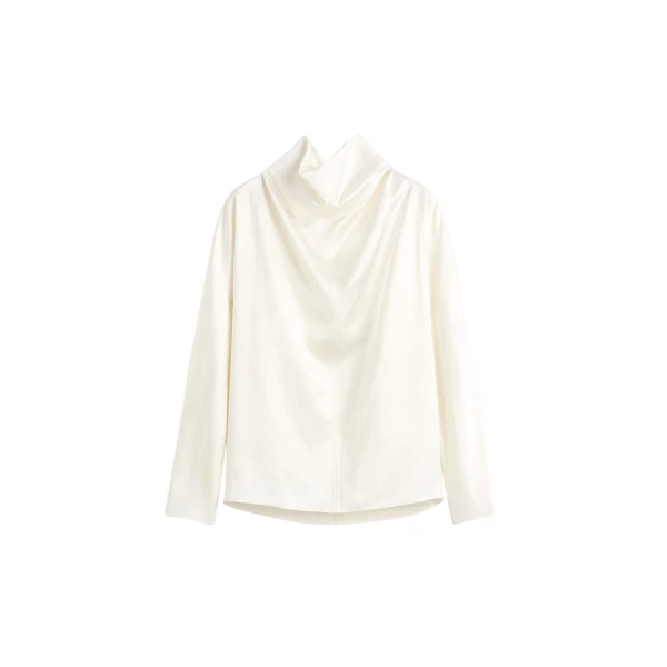 Totême Cowl neck blouse in White - Tops - Scandinavian Minimalist Luxury at Luxury Shoes 