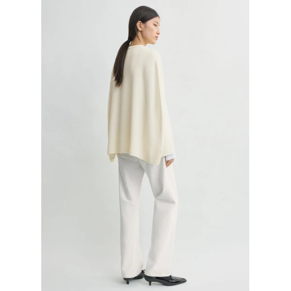 Totême Crew cape knit in Ecru - Knitwear - Scandinavian Minimalist Luxury at Luxury Shoes 