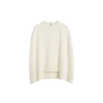 Totême Crew cape knit in Ecru - Knitwear - Scandinavian Minimalist Luxury at Luxury Shoes 