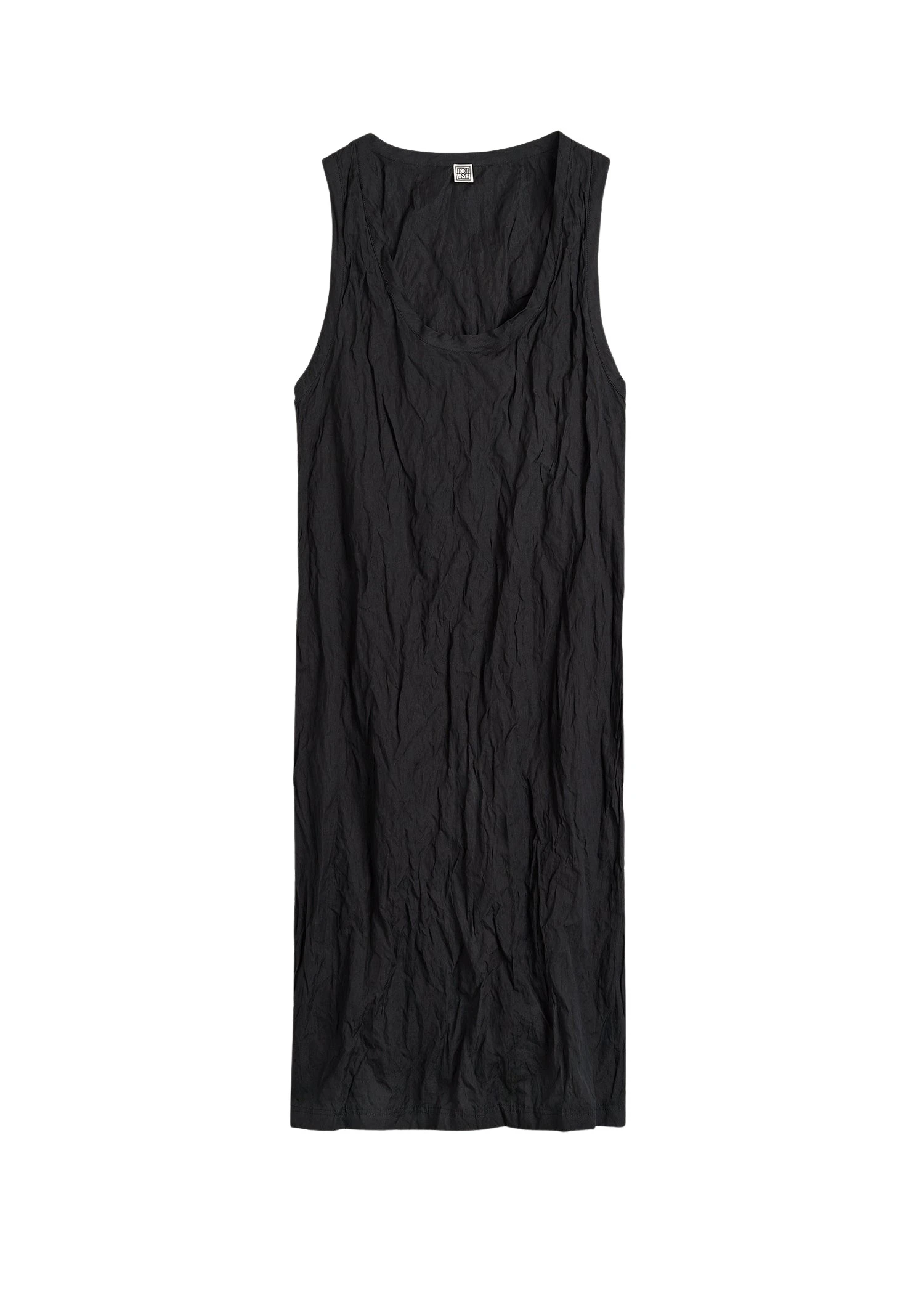 Toteme-Crinkled-cotton-tank-dress-in-Black29827_nobg Totême Crinkled cotton tank dress in Black - Dresses - Scandinavian Minimalist Luxury at Luxury Shoes