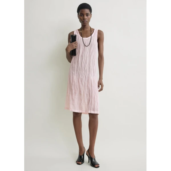 Totême Crinkled gauze tank dress in Bloom - Dresses - Scandinavian Minimalist Luxury at Luxury Shoes 