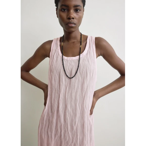 Totême Crinkled gauze tank dress in Bloom - Dresses - Scandinavian Minimalist Luxury at Luxury Shoes 