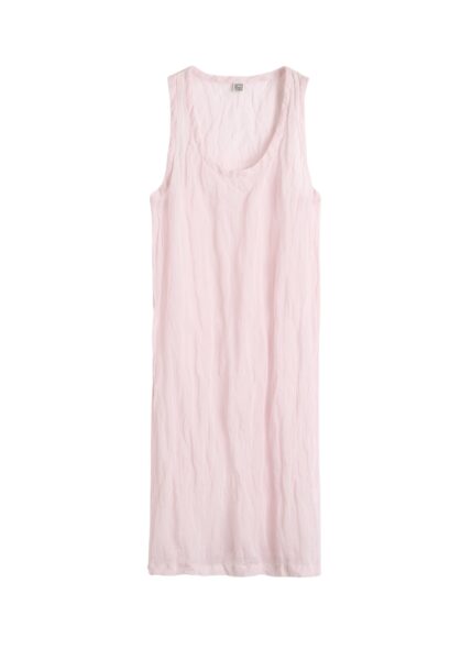 Totême Crinkled gauze tank dress in Bloom - Dresses - Scandinavian Minimalist Luxury at Luxury Shoes 