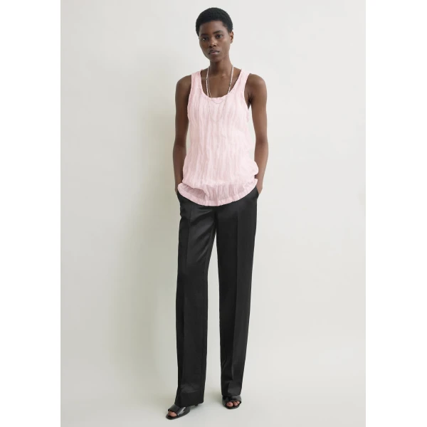 Totême Crinkled gauze tank in Bloom - Tops - Scandinavian Minimalist Luxury at Luxury Shoes 
