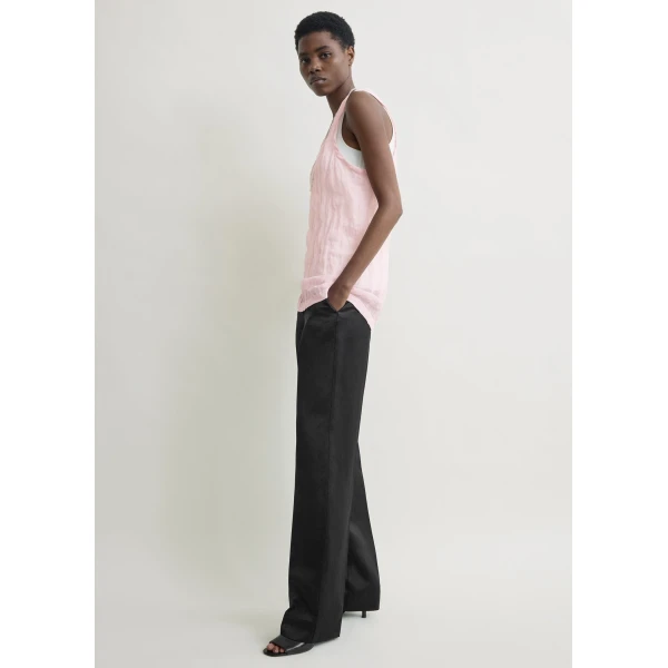 Totême Crinkled gauze tank in Bloom - Tops - Scandinavian Minimalist Luxury at Luxury Shoes 