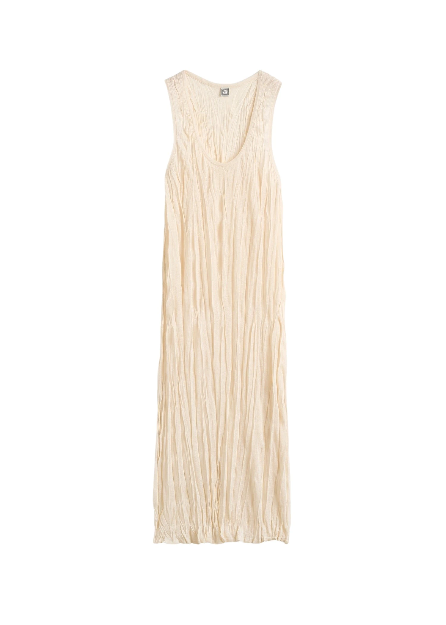 Toteme-Crinkled-knit-tank-dress-in-Pale-apricot69492_nobg Totême Crinkled knit tank dress in Pale apricot - Dresses - Scandinavian Minimalist Luxury at Luxury Shoes